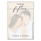 スクリプエレガントト写真のテー結婚ブル番号15 テーブルナンバー (裏面)