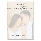 スクリプエレガントト写真のテー結婚ブル番号19 テーブルナンバー (裏面)