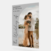 スクリプエレガントト写真の歓迎結婚のサイン アクリルサイン (傾斜)