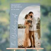 スクリプエレガントト写真の歓迎結婚のサイン アクリルサイン (ニュートラル)