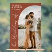 スクリプエレガントト写真の歓迎結婚のサイン アクリルサイン (ニュートラル)