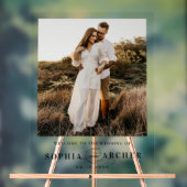 スクリプエレガントト写真の結婚ようこそ アクリルサイン (ニュートラル)