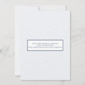 スクリプエレガントト写真の青い結婚式の日付を保存 セーブザデート (裏面)