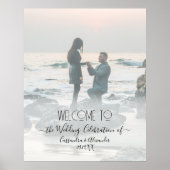 スクリプエレガントト写真へようこそ私たち結婚の ポスター (正面)