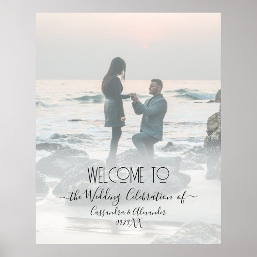 スクリプエレガントト写真へようこそ私たち結婚の ポスター (正面)