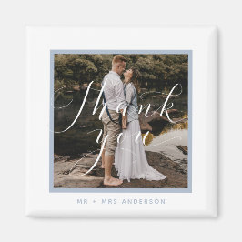 スクリプエレガントト写真ウェディングありがとう マグネット