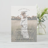 スクリプエレガントト写真オーバーレイカップル赤ちゃんシャワー 招待状 (スタンド正面)