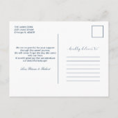 スクリプエレガントト写真クリスマス誕生発表 シーズンポストカード (裏面)