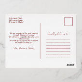 スクリプエレガントト写真クリスマス誕生発表 箔シーズンポストカード (裏面)