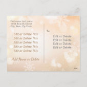 スクリプエレガントト写真クリスマス2サイドデザイン シーズンポストカード (裏面)