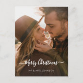 スクリプエレガントト写真クリスマス2サイドデザイン シーズンポストカード (正面)