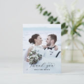 スクリプエレガントト写真テンプレートサンキューカード サンキューカード (スタンド正面)