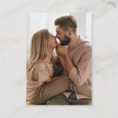 スクリプエレガントト写真ミニマルQRコード結婚式RSVP エンクロージャーカード (裏面)