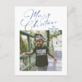 スクリプエレガントト写真メリークリスマス シーズンポストカード (正面)