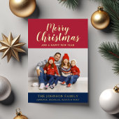 スクリプエレガントト写真メリークリスマス 箔シーズンカード