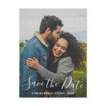 スクリプエレガントト写真モダンウェディング日付の保存