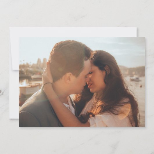 スクリプエレガントト写真リハーサルディナー招待状 招待状 (裏面)