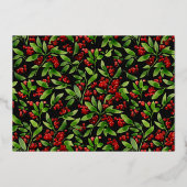 スクリプエレガントト写真冬の結婚式 箔シーズンカード (裏面)