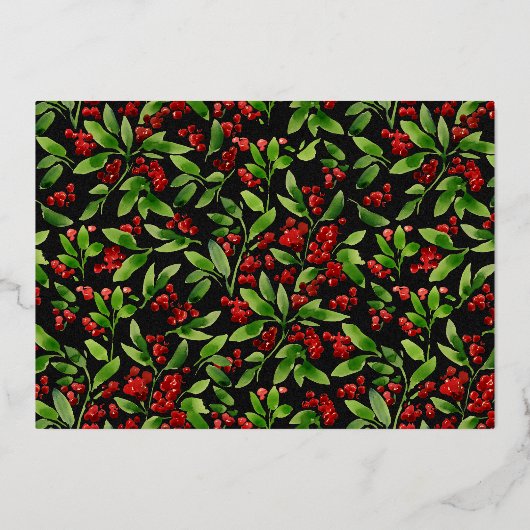 スクリプエレガントト写真冬の結婚式 箔シーズンカード (裏面)