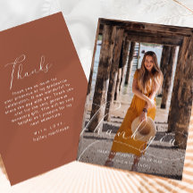 スクリプエレガントト写真卒業ありがとうオレンジ