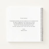 スクリプエレガントト写真卒業記念ゲスト ノートブック (裏面)