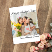 スクリプエレガントト写真母のデイカード招待状 招待状