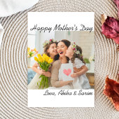 スクリプエレガントト写真母のデイカード招待状 招待状