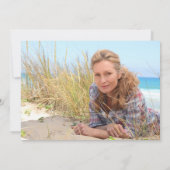 スクリプエレガントト写真50誕生日 招待状 (裏面)