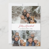 スクリプエレガントト写真Feliz Navidad Red シーズンカード (正面)