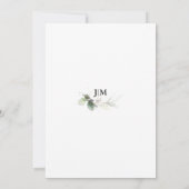 スクリプエレガントト写真QRコードユーカリ結婚ス セーブザデート (裏面)