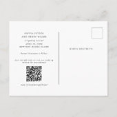 スクリプエレガントト写真QRコード付き日付の保存 案内ポストカード (裏面)