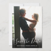 スクリプエレガントト写真QRコー結婚ド セーブザデート (正面)