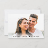 スクリプエレガントト写真QRコー結婚ド 出欠カード (裏面)