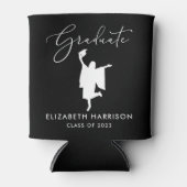 スクリプエレガントト卒業パーティブラック 缶クーラー (正面)