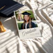 スクリプエレガントト卒業図解入りの、写真付きのパーティー 招待状