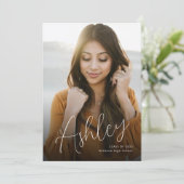 スクリプエレガントト名オーバーレイ卒業 案内状 (スタンド正面)