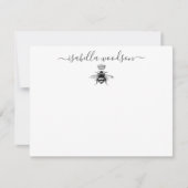 スクリプエレガントト名クイーンビークラウン ノートカード (正面)