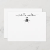 スクリプエレガントト名クイーンビークラウン ノートカード (正面/裏面)