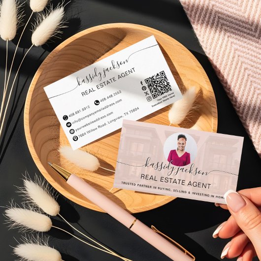 スクリプエレガントト名サークル事業写真QRコード 名刺