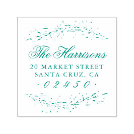 スクリプエレガントト名植物学差出人住所 セルフインキングスタンプ