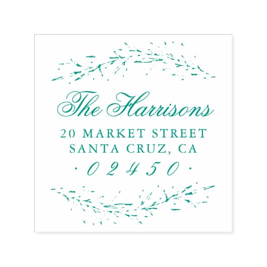 スクリプエレガントト名植物学差出人住所 セルフインキングスタンプ (デザイン)