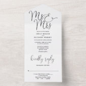 スクリプエレガントト夫妻の白黒結婚版 オールインワン招待状 (内側)