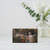 スクリプエレガントト完全写真撮影QRコード 名刺 (スタンド正面)