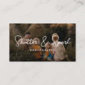 スクリプエレガントト完全写真撮影QRコード 名刺 (正面)