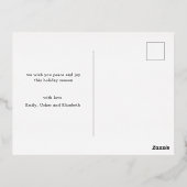 スクリプエレガントト実在・ホイル・ホリデー・フォト・ハガキ 箔招待状ポストカード (裏面)