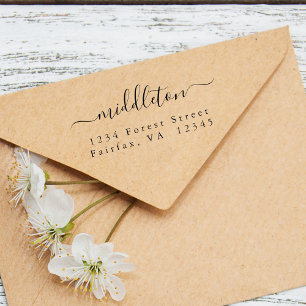 スクリプエレガントト差出人住所 ラバースタンプ