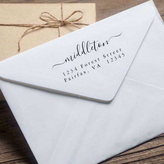 スクリプエレガントト差出人住所 ラバースタンプ