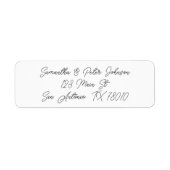 スクリプエレガントト差出人住所 ラベル (正面)