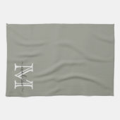 スクリプエレガントト常緑霧モノグラム キッチンタオル (横)