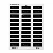 スクリプエレガントト平黒判読み取り手書き文字 ラベル (フルシート)